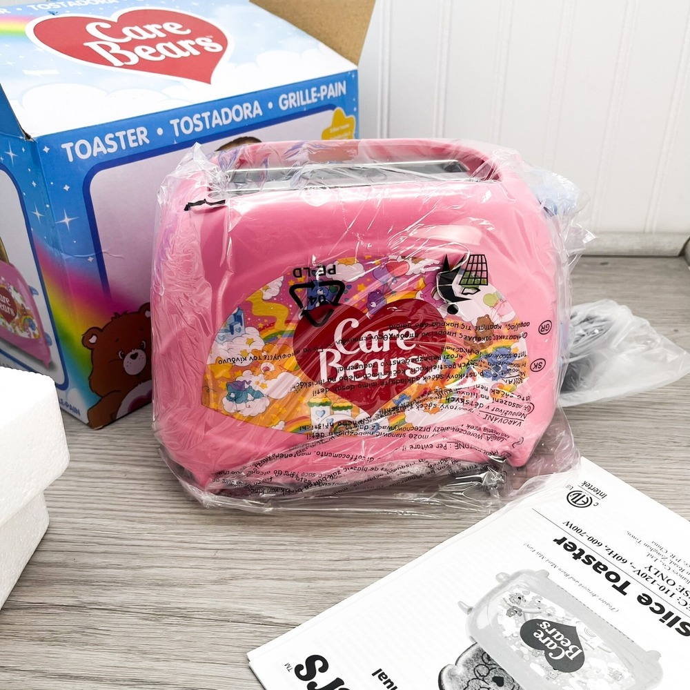 CARE BEARS TOASTER. New In Box. Rainbow Pink Toaster Fast Shipping - Picture 9 of 9